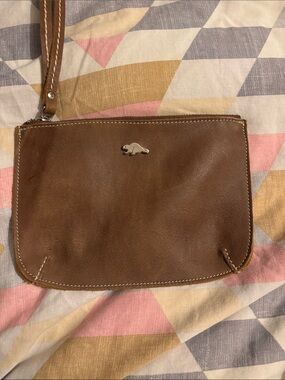 Roots genuine leather wristlet/pouch